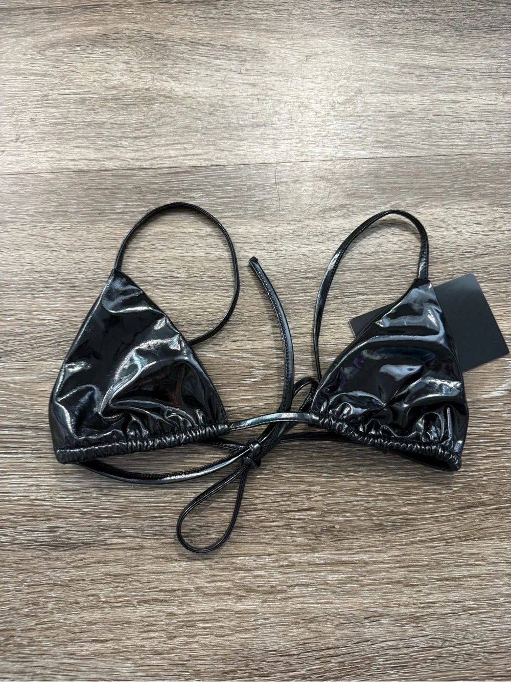 Naked Wardrobe Swim Vinyl Top Black